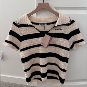 MIU MIU Stripped Knit Set